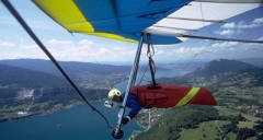 Hang gliding over Annecy